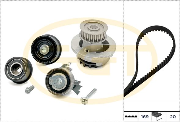 Set pompa apa + curea dintata GGT KPA20124