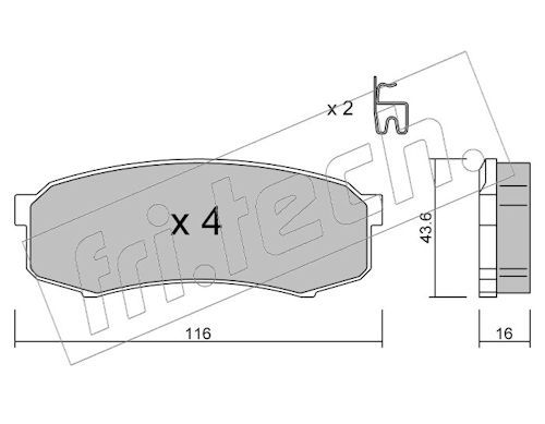 Piduriklotsi komplekt,ketaspidur