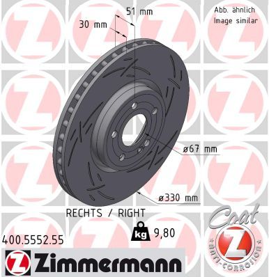 Disc frana ZIMMERMANN BLACK Z 400.5552.55