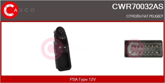 Levně Spínač, zvedací zařízení oken CASCO CWR70032AS