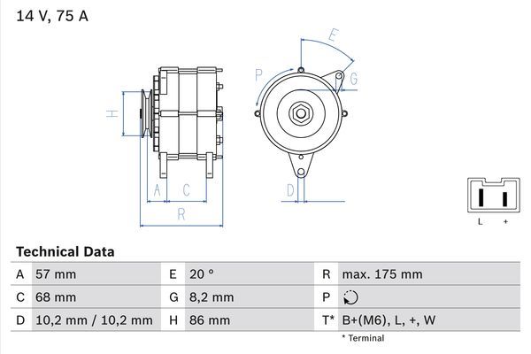 Alternator BOSCH 0 986 034 861
