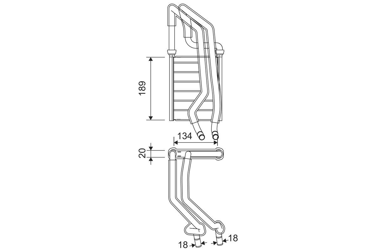 Schimbător de căldură, încălzire habitaclu VALEO 811610