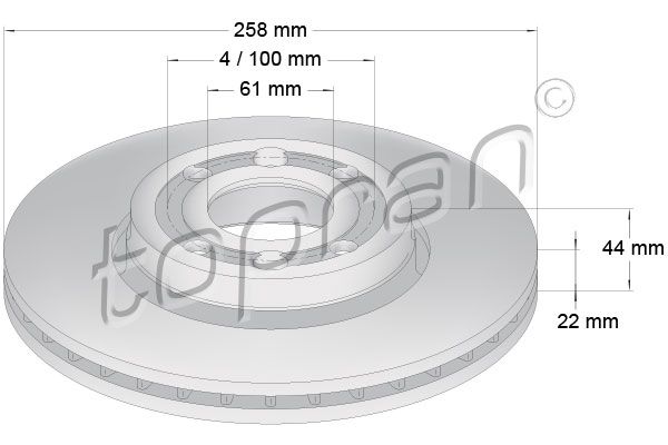 Tarcza hamulcowa TOPRAN 701 203