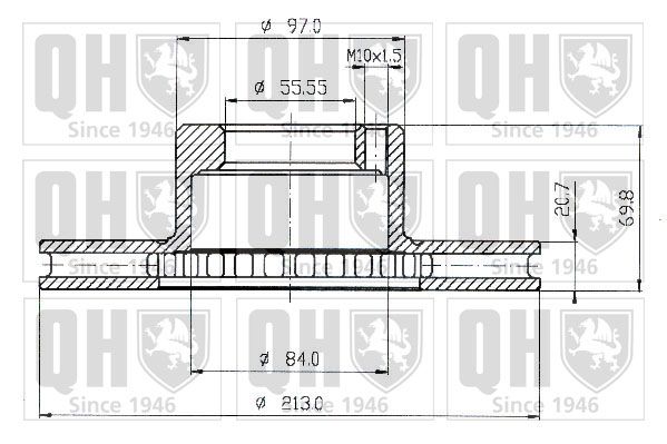 Tarcza hamulcowa QUINTON HAZELL BDC3489
