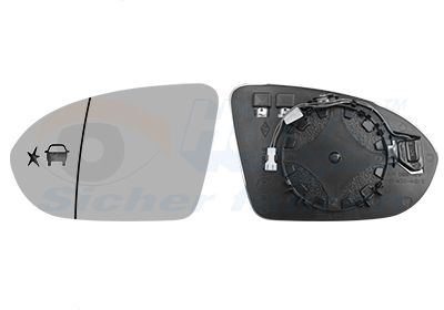 Sticla oglinda, oglinda retrovizoare exterioara VAN WEZEL 3854835