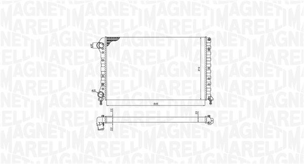 Levně Chladič, chlazení motoru MAGNETI MARELLI 350213194400
