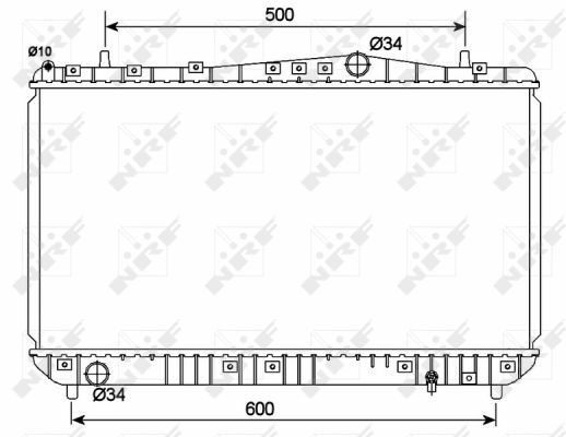 Levně Chladič, chlazení motoru NRF 53150