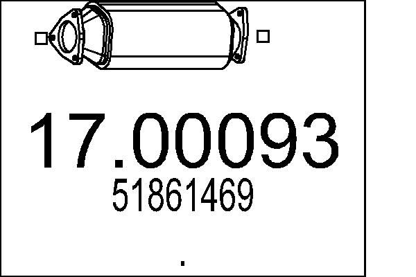 Filtr sadzy / filtr cząstek stałych, układ wydechowy MTS 51861469