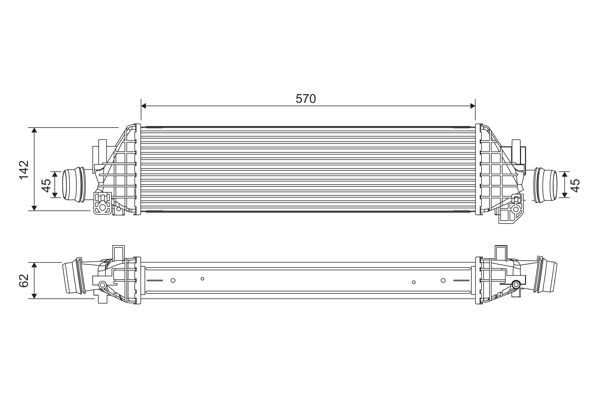 Intercooler, compresor VALEO 822904