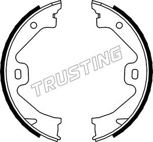 Zestaw szczęk hamulcowych, hamulec postojowy TRUSTING 092.307