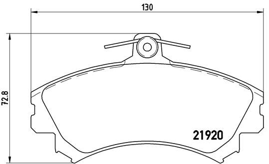 Zestaw klocków hamulcowych, hamulce tarczowe BREMBO P 54 022