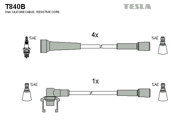 Sada kabelů pro zapalování TESLA T840B