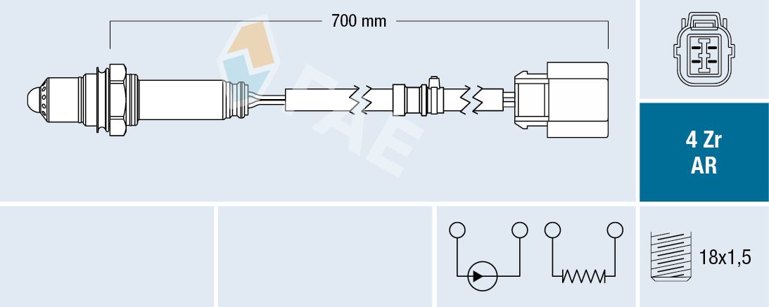 Sonda Lambda FAE 75609
