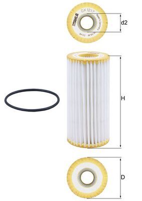 Olejový filter MAHLE OX 1217D