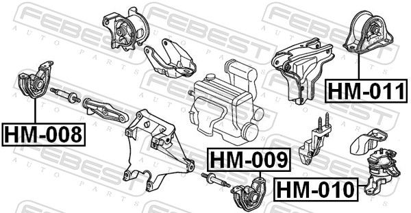 Levně Zavěšení motoru FEBEST HM-010