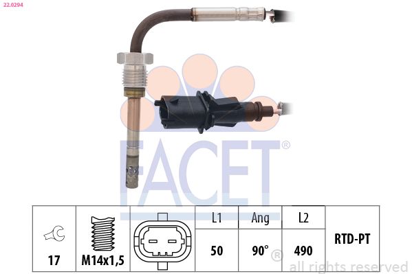 czujnik, temperatura spalin FACET 22.0294