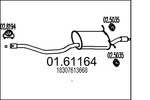 Tłumik końcowy MTS 01.61164