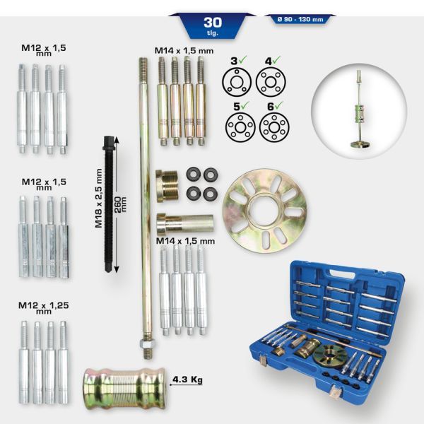 E-shop Sada náradia na montáž, náboj/ložisko kolesa BRILLIANT TOOLS BT671100
