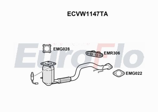 Katalizator EUROFLO 1K0254301X