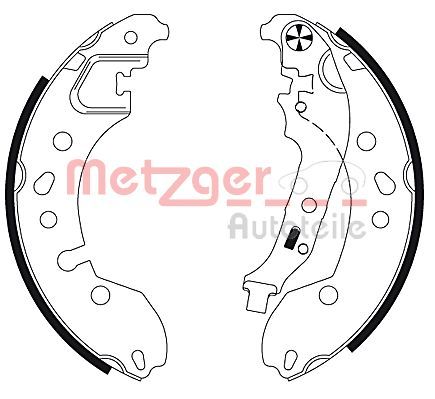 Zestaw szczęk hamulcowych METZGER AUTOTEILE MG130