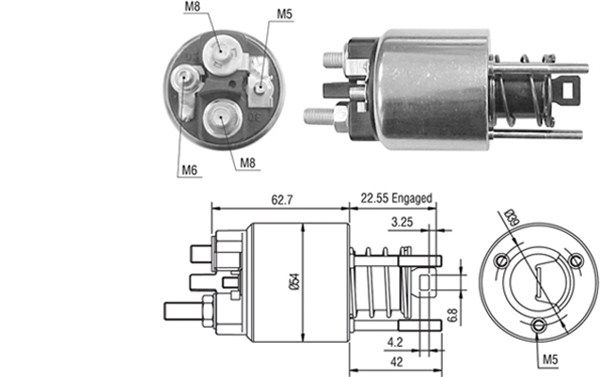 Elektromagnetický spínač, startér MAGNETI MARELLI 940113050423