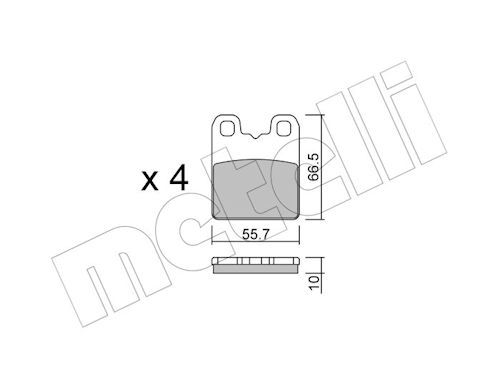 set placute frana,frana disc METELLI 22-1326-0