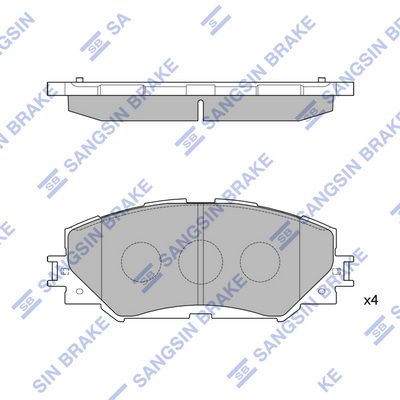set placute frana,frana disc HI-Q SP2093