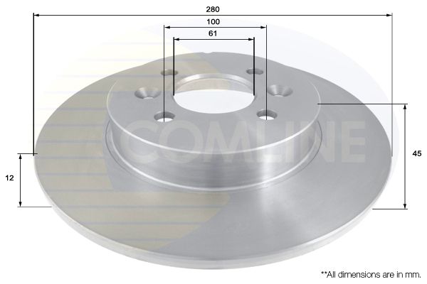 Tarcza hamulcowa COMLINE ADC1569