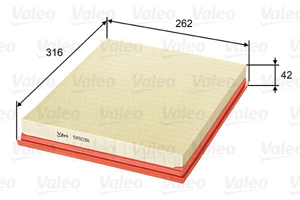 Vzduchový filter VALEO 585038