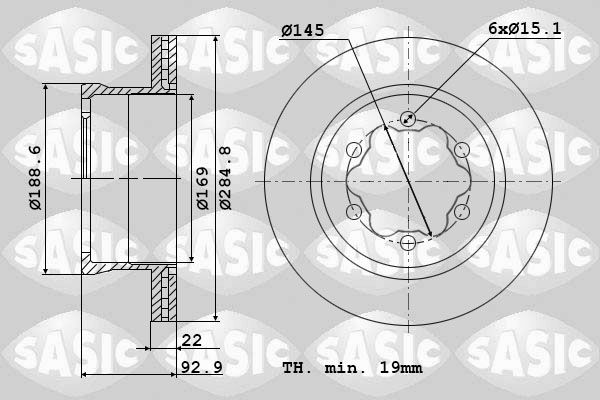 Tarcza hamulcowa SASIC 9004843J