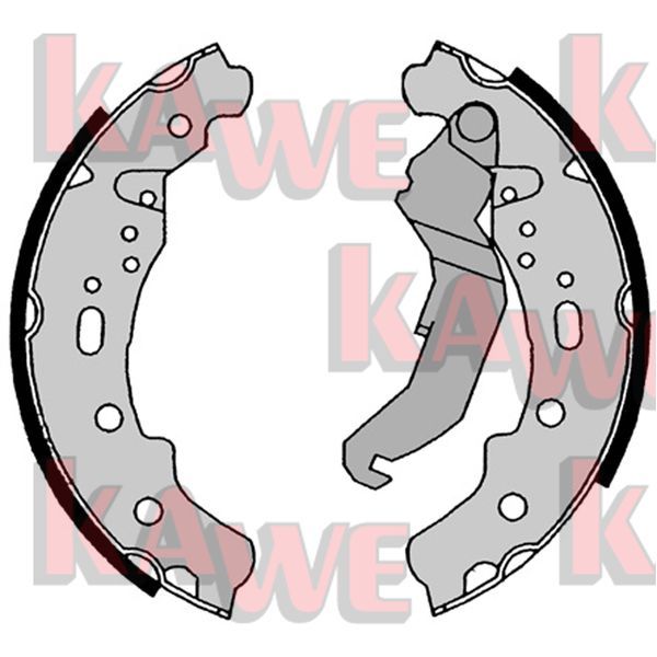 Zestaw szczęk hamulcowych KAWE 08560