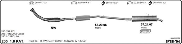Układ wydechowy IMASAF 563000079