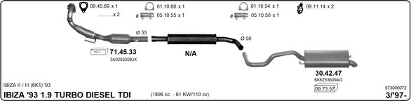 Układ wydechowy IMASAF 573000072