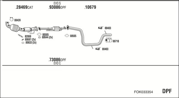 Układ wydechowy WALKER FOK033354