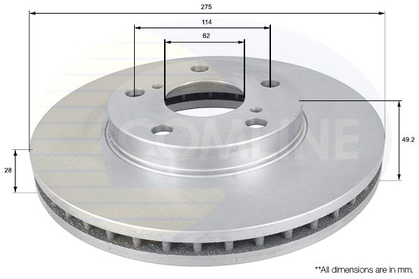 Tarcza hamulcowa COMLINE ADC0145V