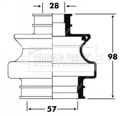 Zestaw osłon, wał napędowy BORG & BECK BCB6093