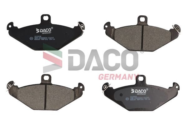 Zestaw klocków hamulcowych, hamulce tarczowe DACO GERMANY 323926