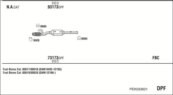 Układ wydechowy WALKER PEK033621