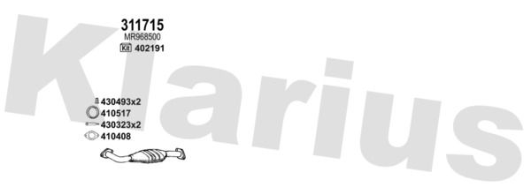 Układ wydechowy KLARIUS 210355E