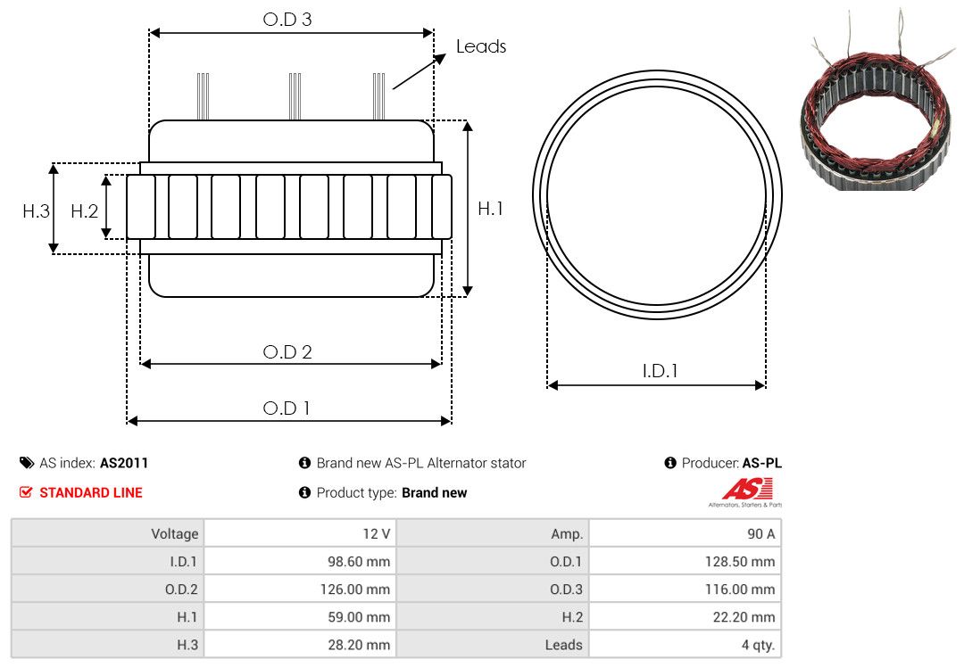 Levně Stator, generátor AS-PL AS2011