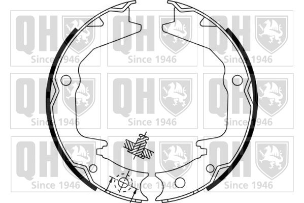 Zestaw szczęk hamulcowych, hamulec postojowy QUINTON HAZELL BS1138