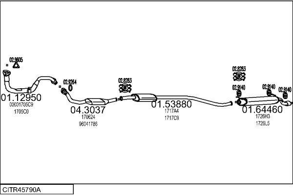 Układ wydechowy MTS CITR45790A002260