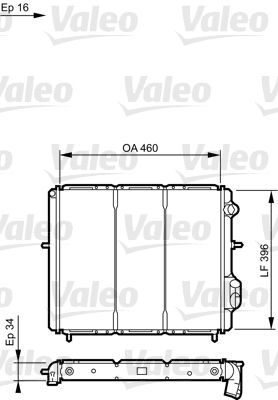 Chłodnica, układ chłodzenia silnika VALEO 730183