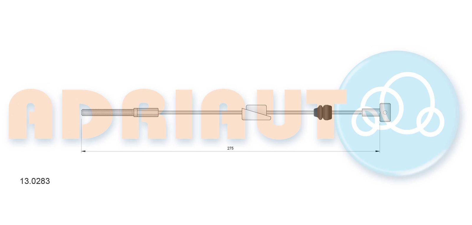 Cablu, frana de parcare ADRIAUTO 13.0283
