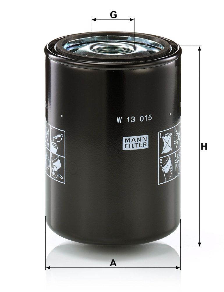 Levně Filtr, pracovní hydraulika MANN-FILTER W 13 015