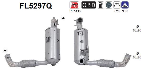 Filtr sadzy / filtr cząstek stałych, układ wydechowy AS 2272527
