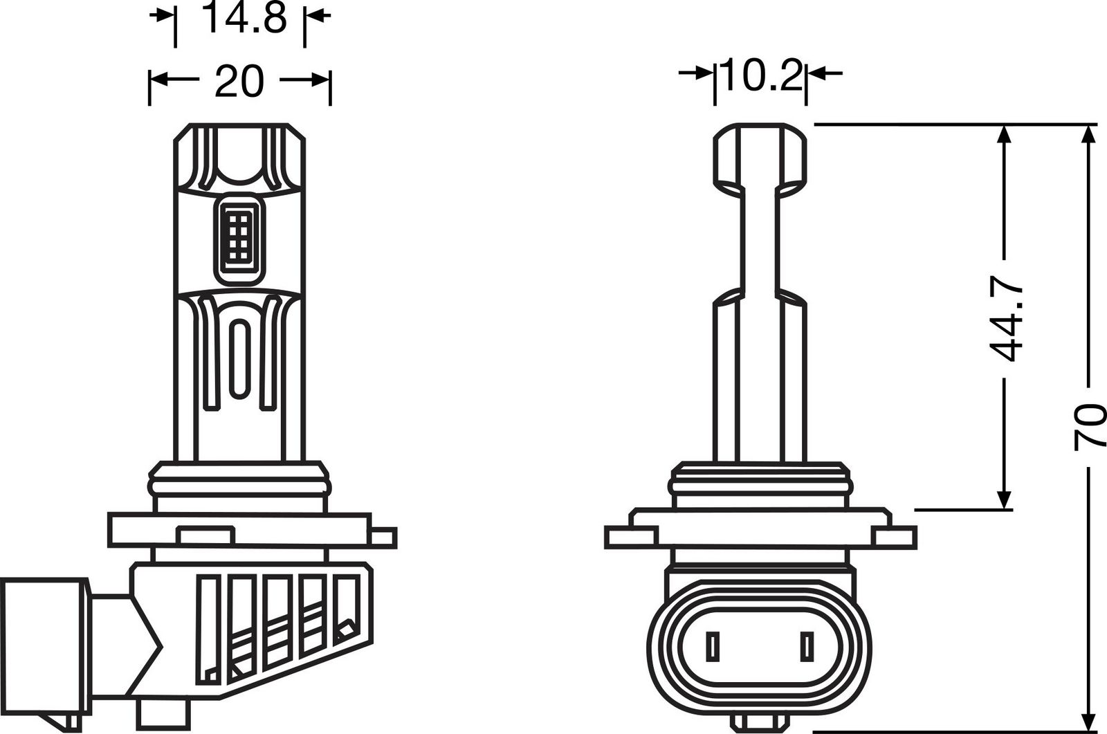 Ampoule, projecteur longue portée