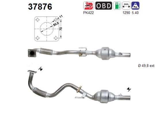 Katalizator AS 6K0253058QX
