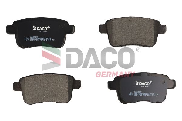 Zestaw klocków hamulcowych, hamulce tarczowe DACO GERMANY 323025