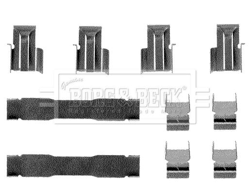 Zestaw akcesoriów, klocki hamulcowe BORG & BECK BBK1094